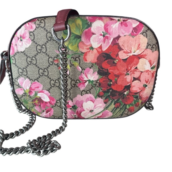 Gucci Floral Print Women's Bag - Pink and Brown - Picture 1 of 9